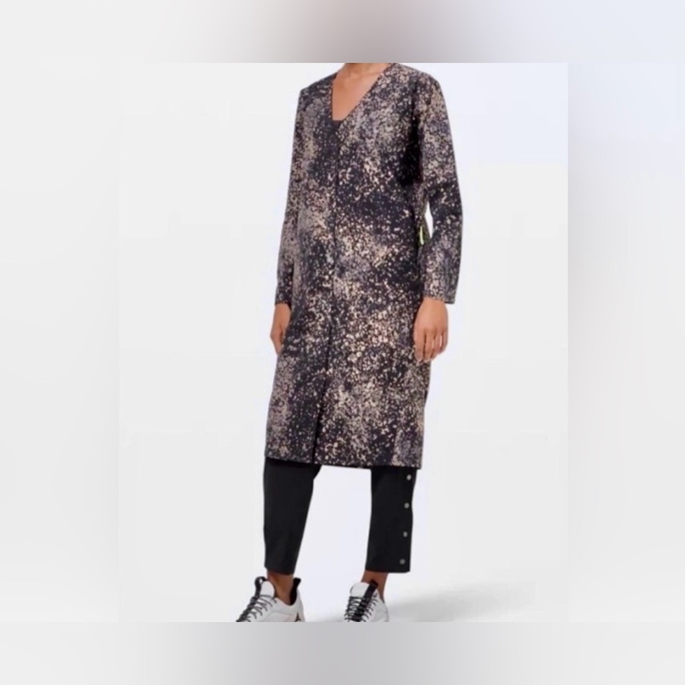 Lululemon Revera Duster Dress lab in Planet Surface Black Granite Multi Sz M NWT